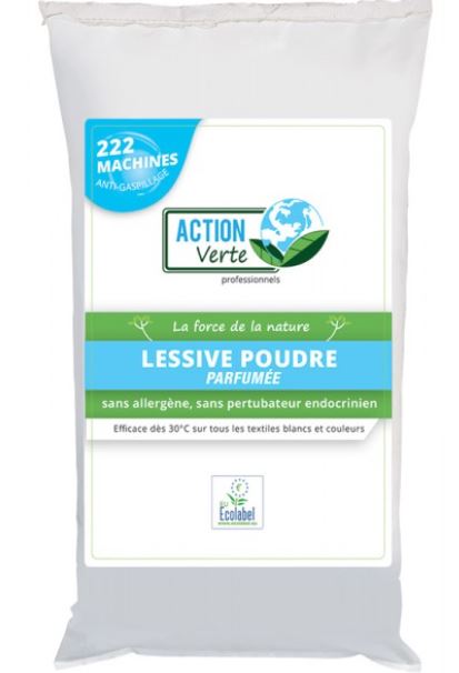 Lessive linge Action Verte® concentrée Ecolabel en poudre - Le sac de 10Kg