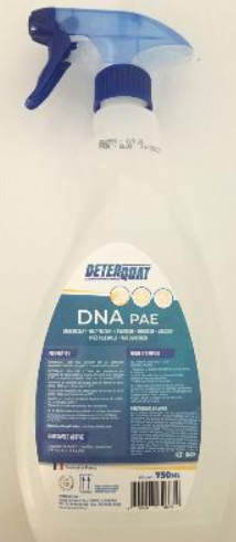 Dégraissant désinfectant tous supports bactéricide levuricide fongicide virucide Deterquat® DNA 750ml - Le spray (12 par carton)