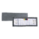 [AR00519] Frange microfibre classic fine grise velcro 60 cm
