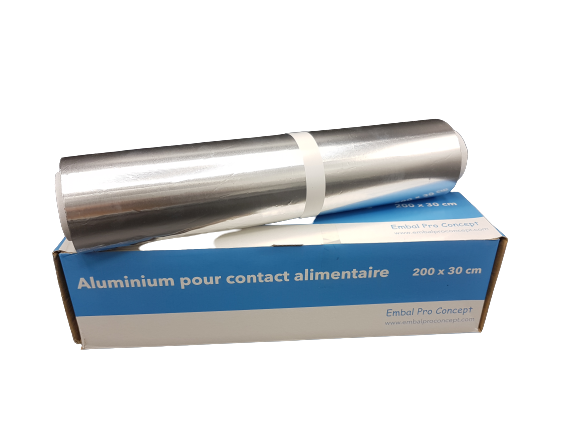 Film aluminium 30cmx200m en boite distributrice