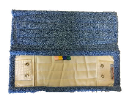 Frange coton blanche 40cm à poches et languettes avec 2 œillets