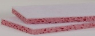 Tampon Blanc sur éponge Rose 130x90x26mm - Le sachet de 10