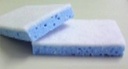 [AR00789] Tampon blanc sur éponge bleue 130x90x26mm - Le sachet de 10