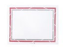 [AR00600] Set de table papier Blanc liseré orange/marron 48g/m2 28x35cm - Le colis de 500