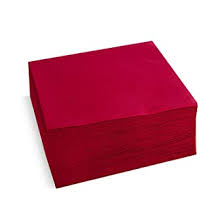 Serviette de table papier 40x40 bordeaux 1 plis PetP - Le carton de 600