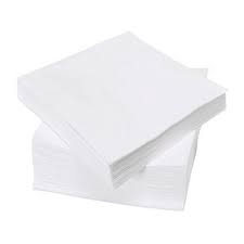 Serviette de table papier 20x20 Blanche - Le carton de 3000