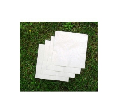 Serviette de table papier recyclé 20x20 Nature PetP - Le carton de 3000