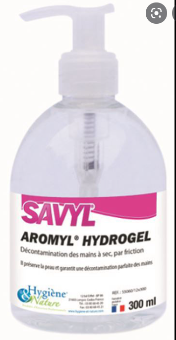 Gel hydroalcoolique pour la désinfection des mains avec pompe 300ml - Le flacon