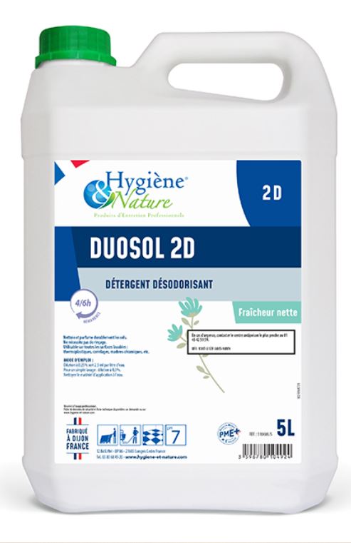 Détergent Désodorisant 2D sols et surfaces Duosol® Fraîcheur nette 5L