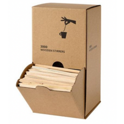 [AR00078] Agitateur bois 110mm en boite distributrice - Le carton de 10 paquets de 1000