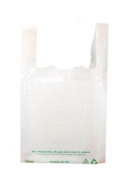 [AR00073] Sac bretelles réutilisable liassé 26+6+6cm PEBD blanc - Le carton de 500