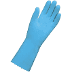 [AR00805] Gants de ménage latex bleu taille 6/7 S - Le sachet de 6 paires